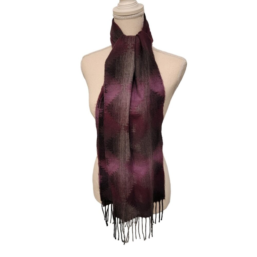 Cejon Scarf Aztec‎ Southwestern Pattern Fringe Made in Italy 66 X 11